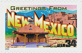 3591 - 2002 34c Greetings From America: New Mexico