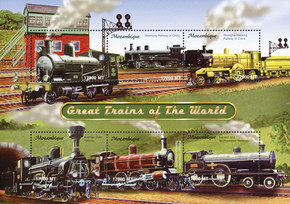 M11255 - 2003 Mozambique Trains Sheet of 6