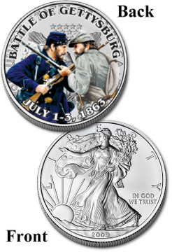 CNSSECOL - Battle of Gettysburg $1.00 Silver Eagle Colorized