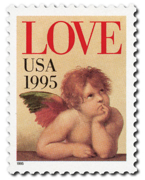 2959 - 1995 32c Love Series: Cherub, booklet single - Mystic Stamp