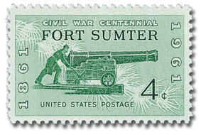 1178 - 1961 4c Civil War Centennial: Firing on Fort Sumter