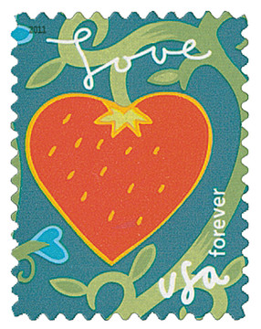4539 - 2011 First-Class Forever Stamp -  Garden of Love: Strawberry