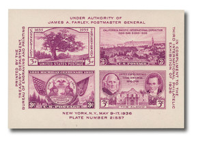 1075 - 1956 FIPEX Souvenir Sheet - Mystic Stamp Company