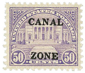 CZ94 - 1928 50c Arlington Amphitheatre, Lilac, Canal Zone Overprint Type B, Perf. 11