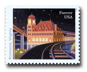 5759 - 2023 First-Class Forever Stamp - Historic Railroad Stations: Main Street Station, Richmond, Virginia