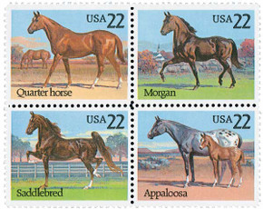 2155-58 - 1985 22c Horses