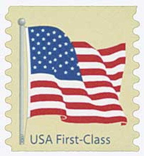 4134 - 2007 41c American Flag, 8 1/2 perf, coil