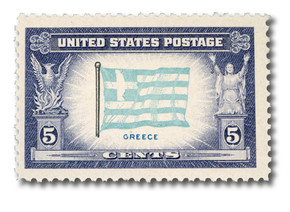 910 - 1943 5c Overrun Countries: Flag of Czechoslovakia - Mystic