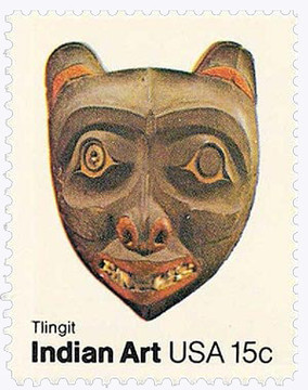 1836 - 1980 15c Pacific Northwest Indian Masks: Tlingit Tribe