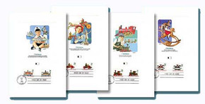2711-18 - 2002 29c Christmas Greetings, Set of 4 Proofcards