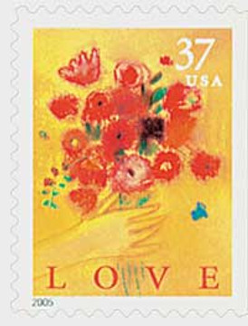 3898 - 2005 37c Love Series: Bouquet