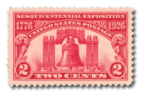 627 - 1926 2c Liberty Bell, Carmine Rose - Mystic Stamp Company