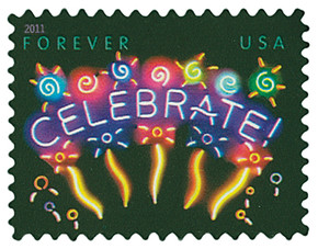 4502 - 2011 First-Class Forever Stamp -  Celebrate!