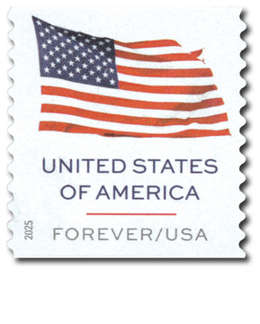6019 - 2025 First-Class Forever Stamp - Flag (BCA coil stamp)
