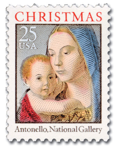 2514 - 1990 25c Madonna & Child