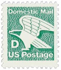 2111 - 1985 22c D-rate Eagle, Perf. 11