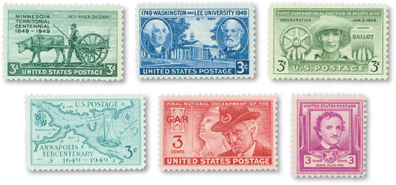 YS1949 - 1949 Commemorative Stamp Year Set - Mystic Stamp