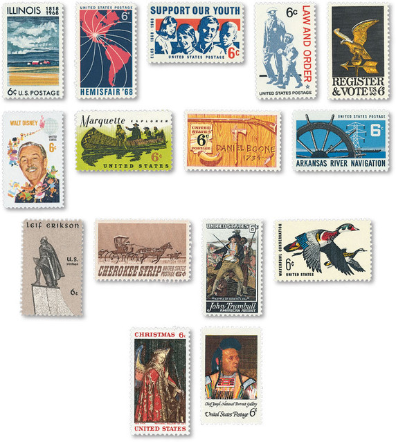 YS1968 - 1968 Commemorative Stamp Year Set - Mystic Stamp
