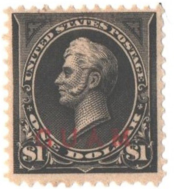 G12S - 1899 $1 Guam - type I, black