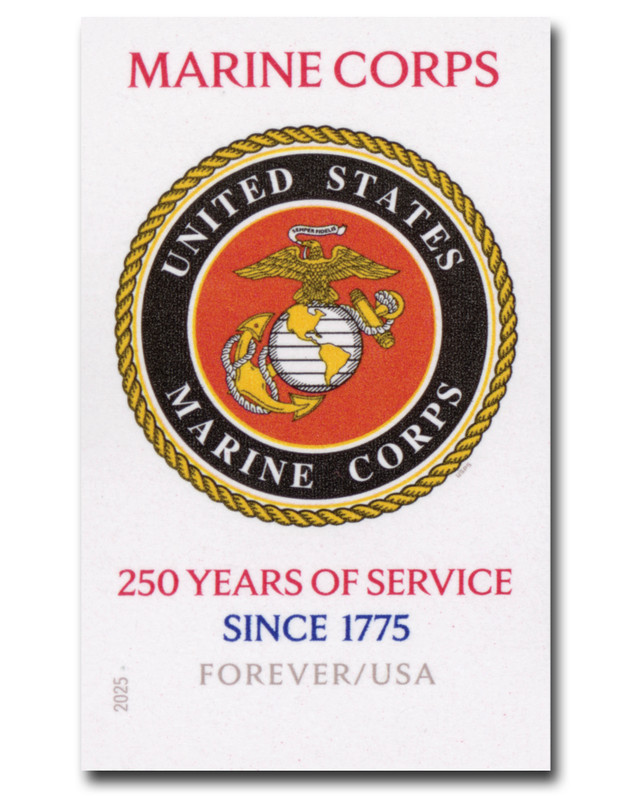 6005a - 2025 First-Class Forever Stamp - US Marine Corps 250th Anniversary Imperforate