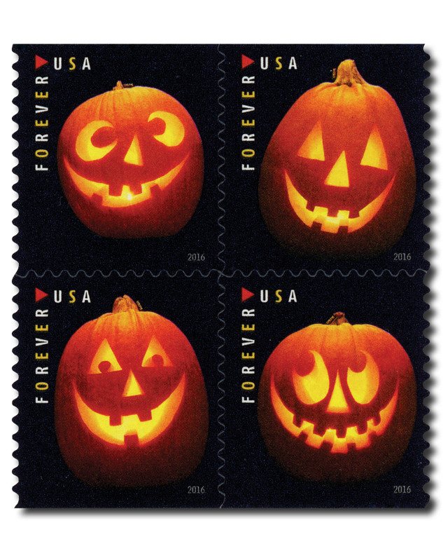 5137-40 - 2016 First-Class Forever Stamp - Jack-O'-Lanterns
