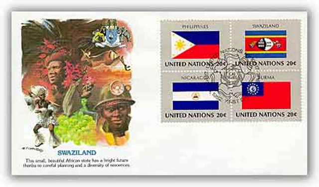 8A385X - 1982 Philippns/Swazialnd/Nicaragua/Burma Stnt