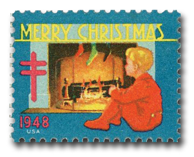 WX140 - 1948 National Tuberculosis Assn. Christmas Seal - perf 12x 12 1/2