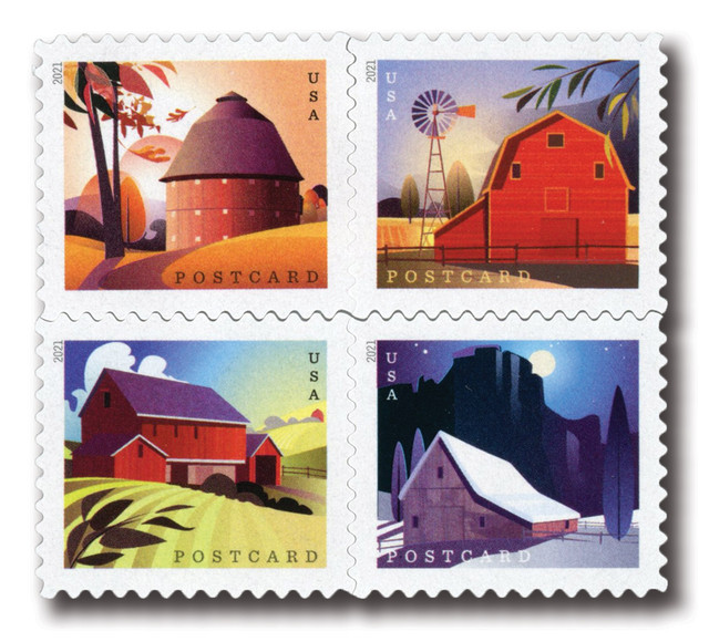 5546-49 - 2021 36c Barns set of 4