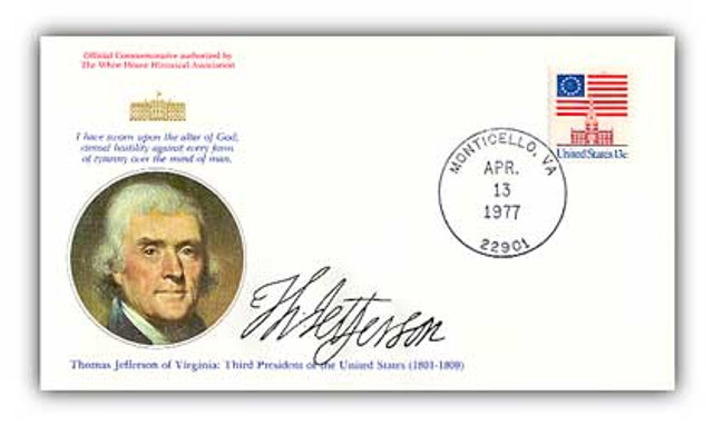 96112 - 1977 Thomas Jefferson Commemorative Cover