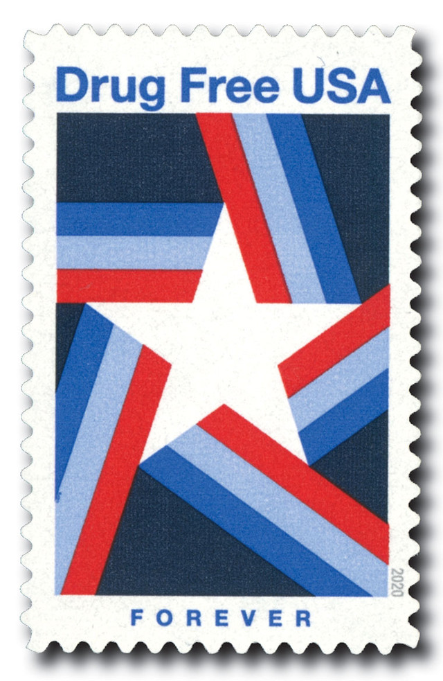 5542 - 2020 First-Class Forever Stamp - Drug Free USA