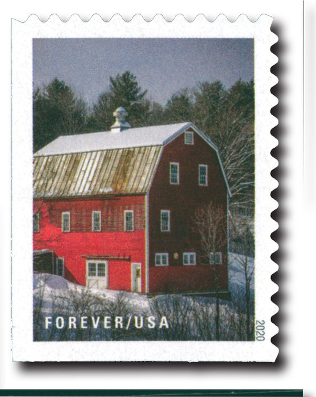 5538 - 2020 First-Class Forever Stamps - Winter Scenes: MacKenzie Barn, Woodstock, Vermont