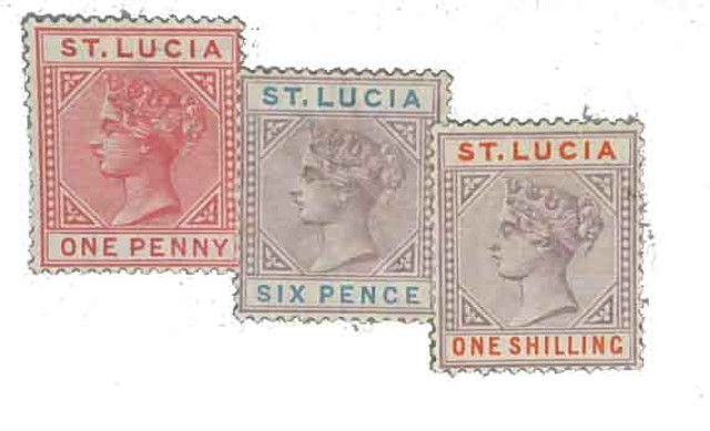 28//37 - 1883-91 St. Lucia