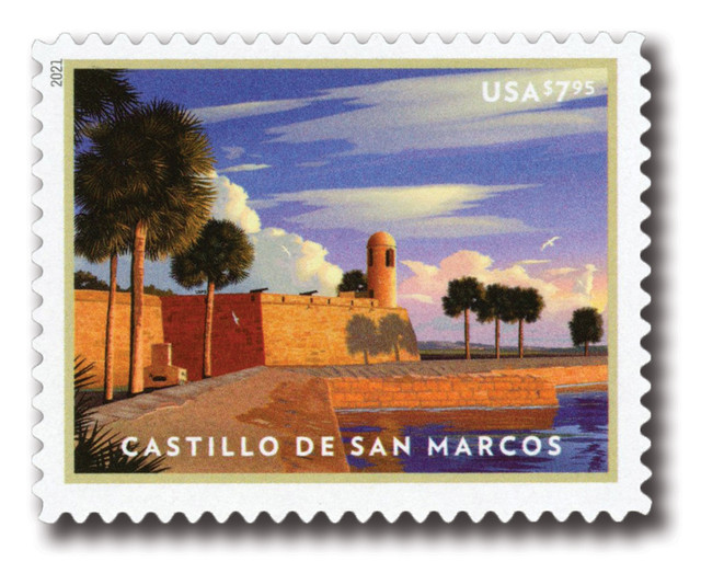 5554 - 2021 $7.95 Castillo de San Marcos, Priority Mail