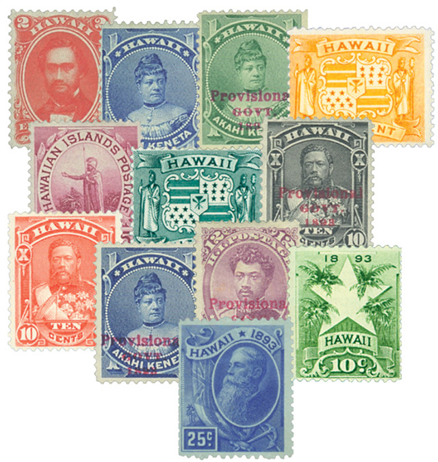 M11538 - 1886-99 Hawaii Stamp Collection, Unused with Small Imperfections, Set of 23
