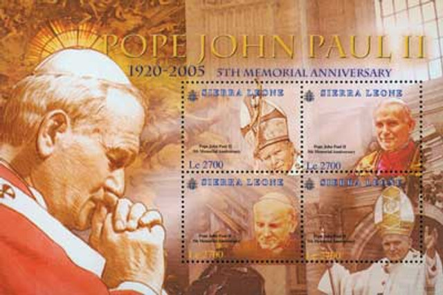 M10787 - 2010 Sierra Leone Pope John Paul II 4v M