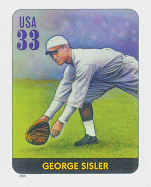 3408e - 2000 33c Legends of Baseball: George Sisler
