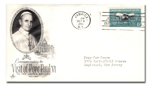 AC874 - 1965 Pope Paul VI Visits UN, Jamaica