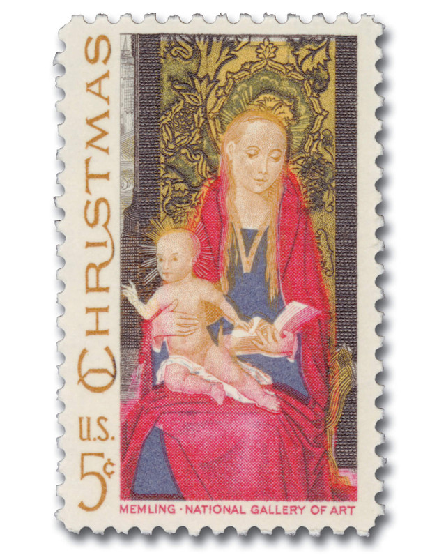 1336 - 1967 5c Madonna &amp; Child - Mystic Stamp Company