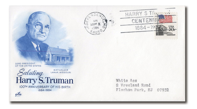 AC584 - 5/8/1984, USA, Saluting Harry S. Truman 100th Ann. Of his Birth