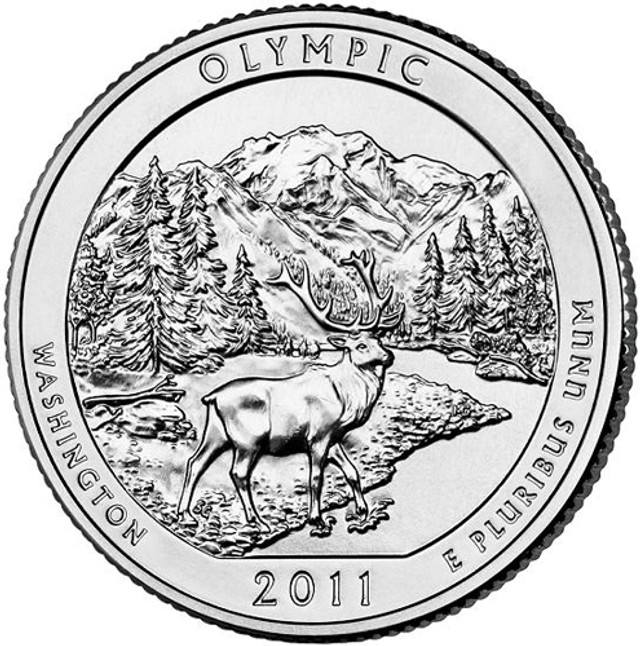 CNWAOL25D - 2011 Olympic National Park Quarter, D Mint