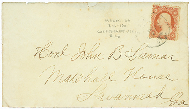 MA1535 - 1861 Civil War Confederate Use of United States Postage
