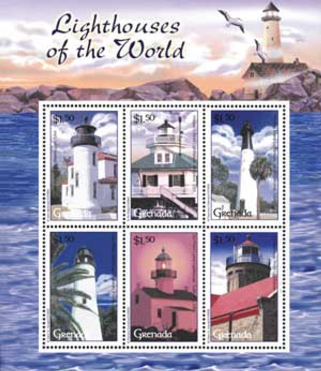 M7794 - Grenada $1.50 Lighthouses of USA Shlt 6