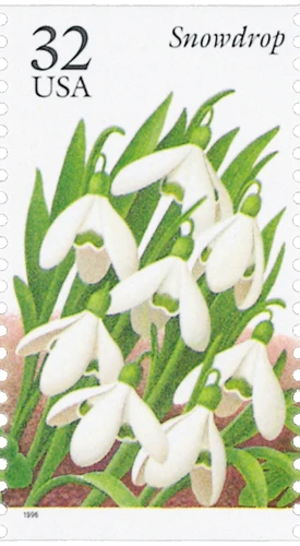 STAMPランスカM 3028 - 1996 32c Winter Garden Flowers: Snowdrop - Mystic Stamp Company