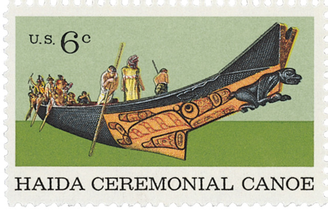 1389 - 1970 6c Natural History: Haida Ceremonial Canoe