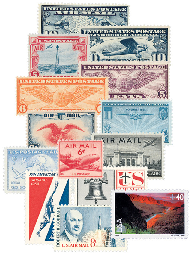 M11536 - 1926-2012 Airmail Stamp Collection, Mint, 142 Stamps and FREE Album