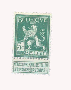 Belgium 1912 "Respond to an Ad" Charity Stamp