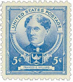 1955年ヴィンテージSEMAINE DU MONDE エリザベス＆フィリップ 872 - 1940 5c Famous Americans Series: Frances E. Willard - Mystic