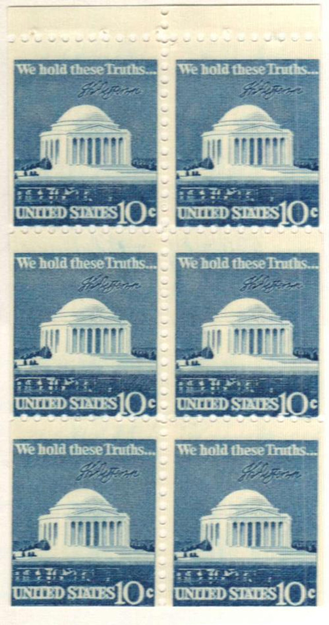 1510ds - 1973 10c Jefferson Memorial, Booklet Single First Day Cover