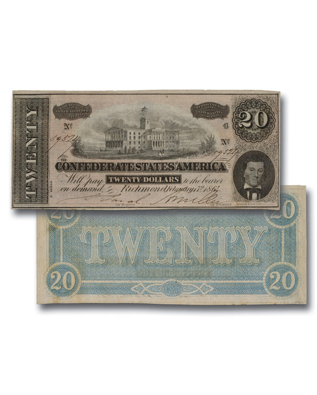 MA2035 - 1864 Confederate States of America $20 Note