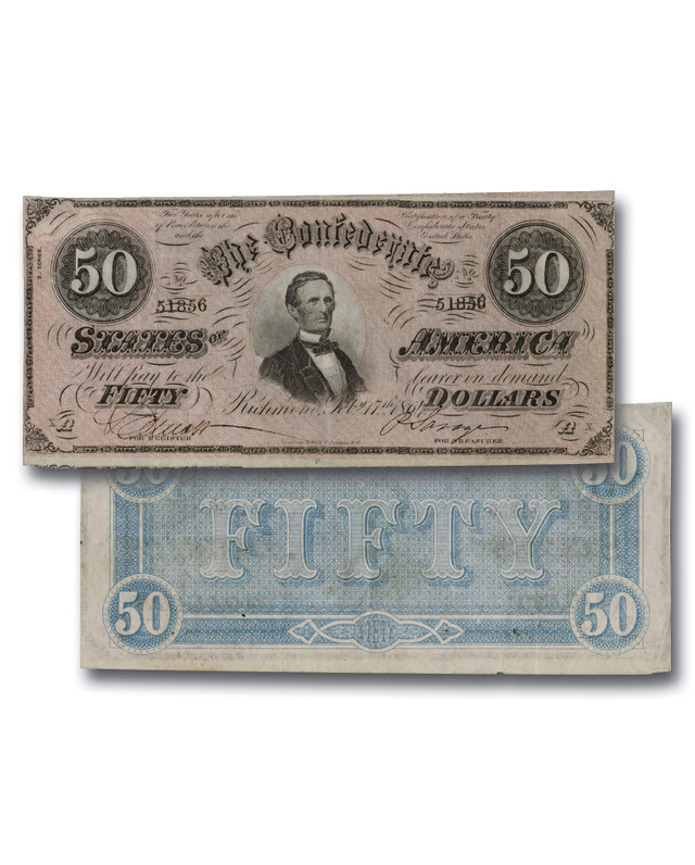 MA2037 - 1864 Confederate States of America $50 Note